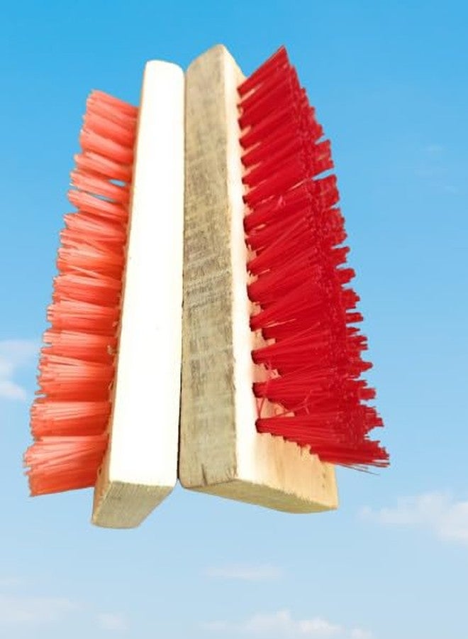 Hookcart Wooden Nylon Brush for Bathroom Kitchen Tiles and Floor Cleaning, Multicolor, Pack of 6 - Image 3
